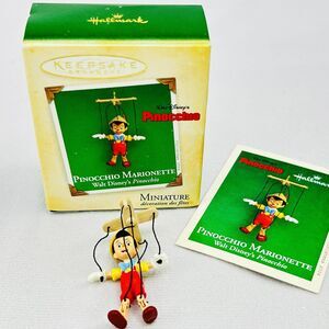 Hallmark PINOCCHIO MARIONETTE Miniature Keepsake Ornament Walt Disney 2004